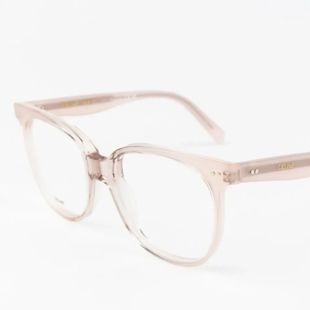 NEW Celine CL5010IN 072 THIN 2 DOTS Shiny Rose Pink Unisex Geometric Eyeglasses